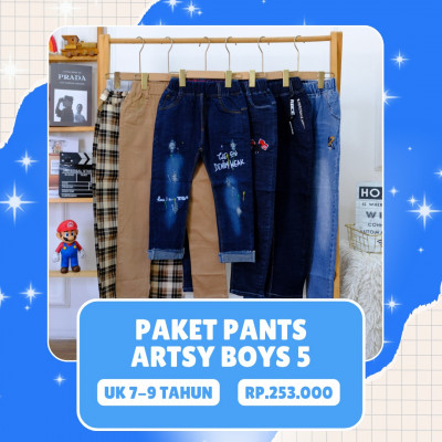 PAKET PANTS ARTSY BOYS 5 ( ISI 6 PCS )